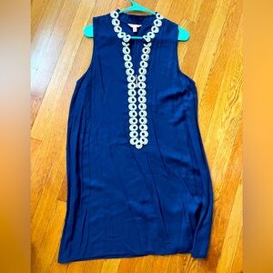 Navy and gold lily pulitzer dress